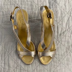 J Crew Metallic Strappy Pumps